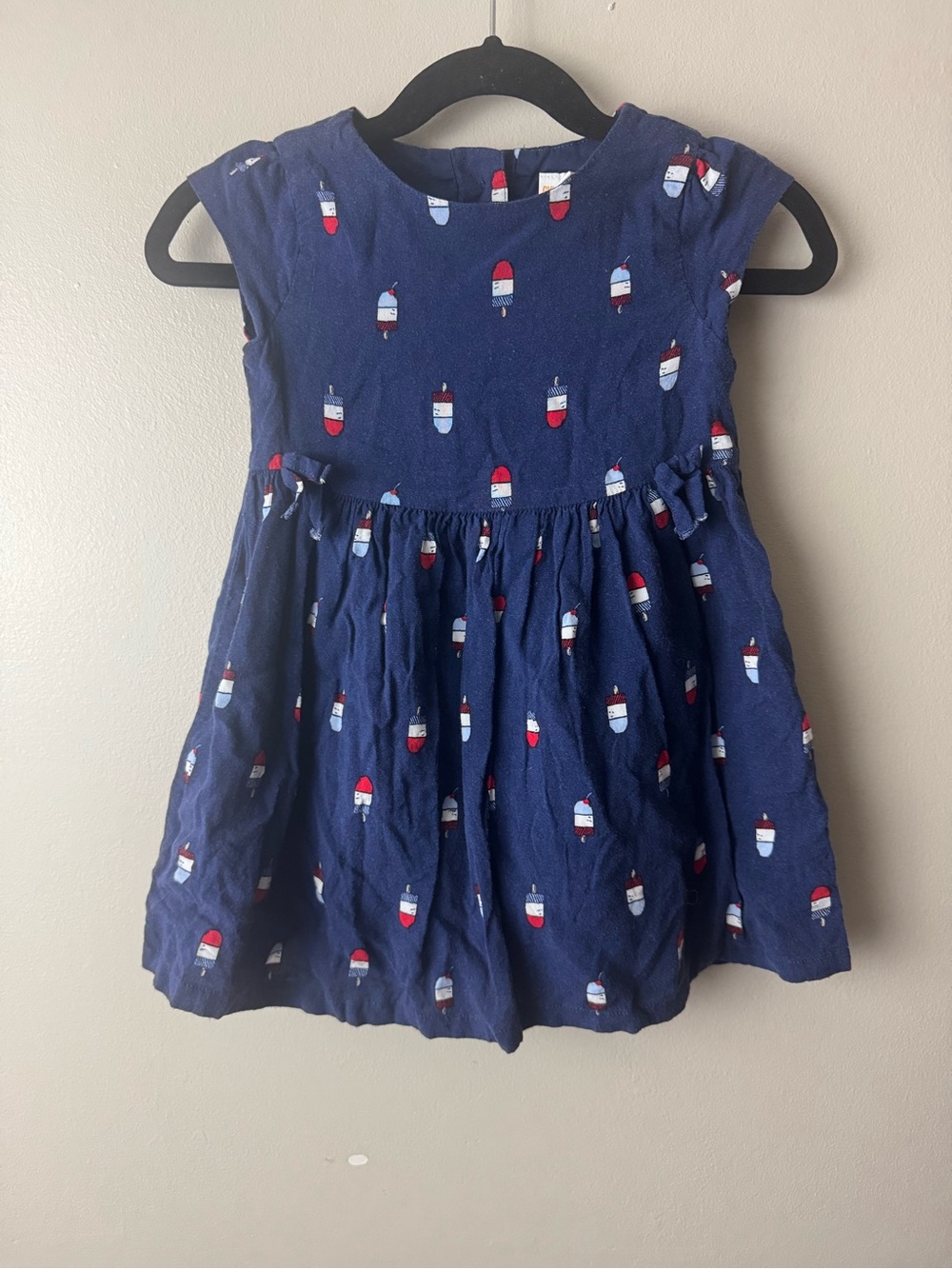 Gymboree Navy Popsicle Print Patriotic Summer Dress 4th of July 18-24 Months